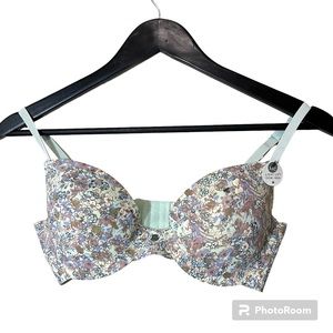 NWT Lucky Brand Light Lift Demi Bra Floral Print